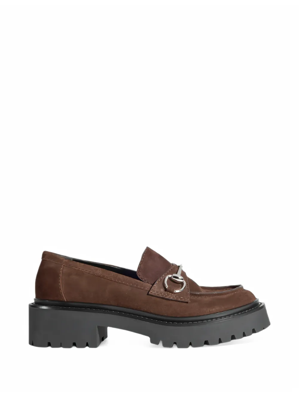 Gucci loafers with Horsebit and lug sole - Brown