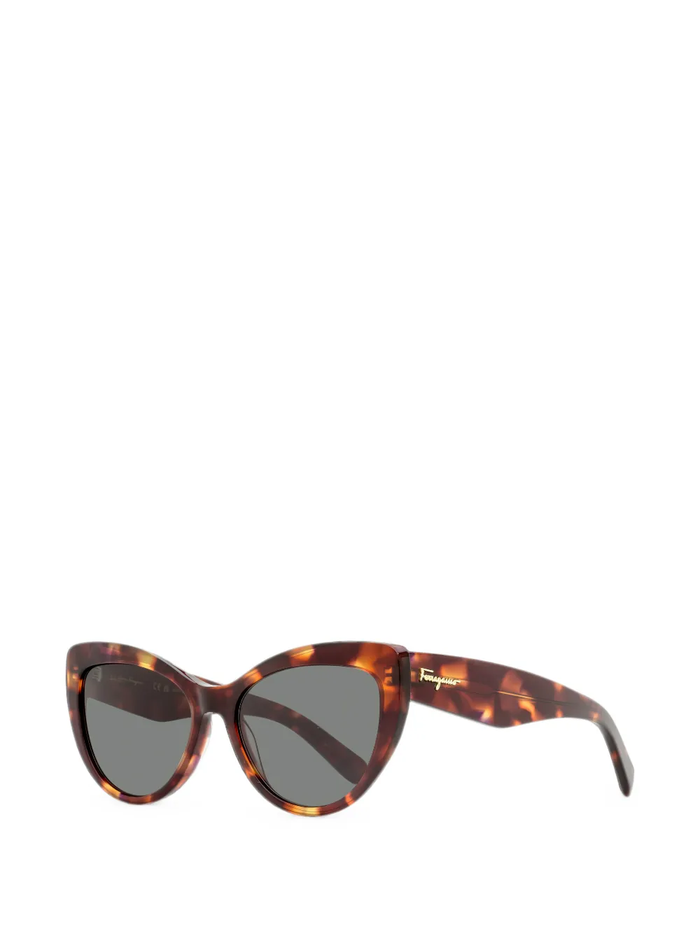 Ferragamo Eyewear Zonnebril met cat-eye montuur Bruin