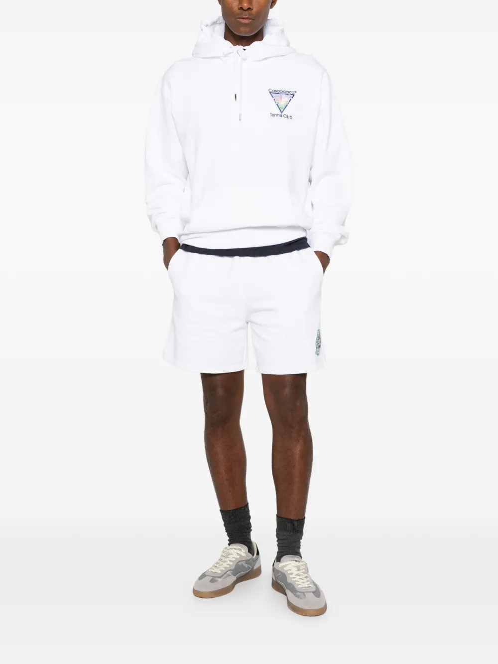Casablanca Hoodie met print Wit