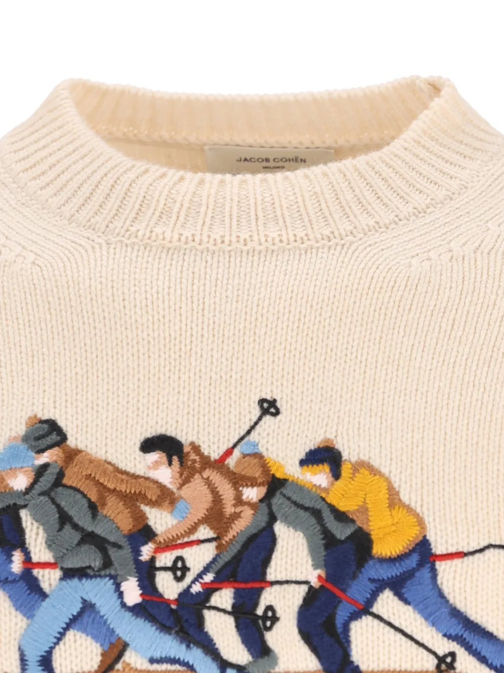 Jacob Cohën embroidered sweater Beige