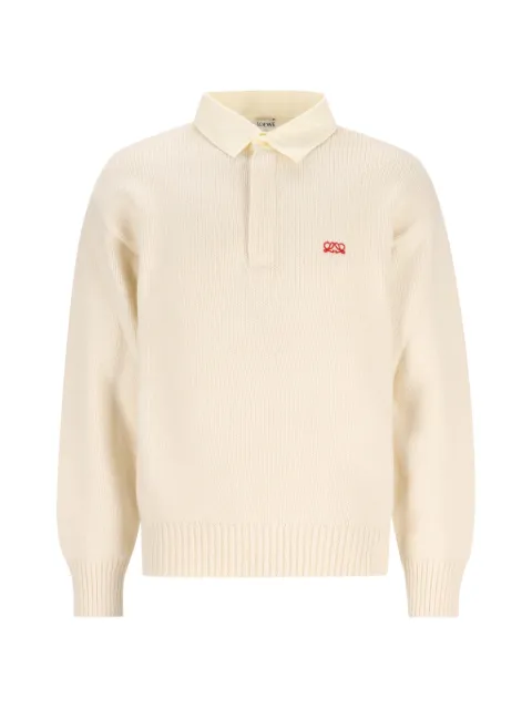 LOEWE ribbed-knit polo shirt