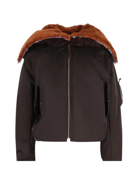 LOEWE shearling-trimmed bomber jacket