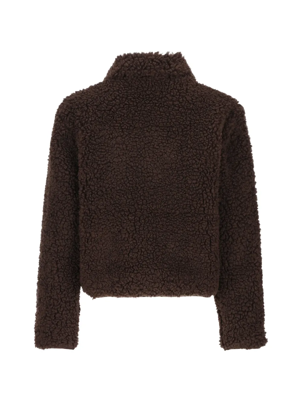 Moncler Enfant fleece-texture logo-patch jacket Bruin