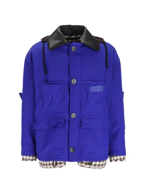 LOEWE logo-patch contrast-trim jacket