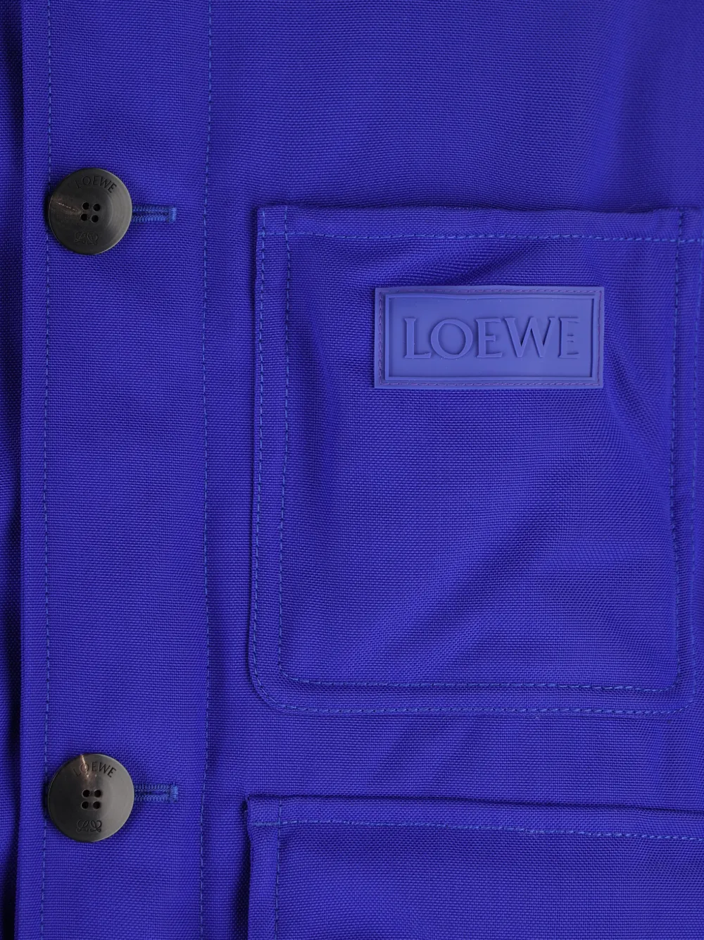 LOEWE Jack met contrasterende afwerking en logo-patch Blauw