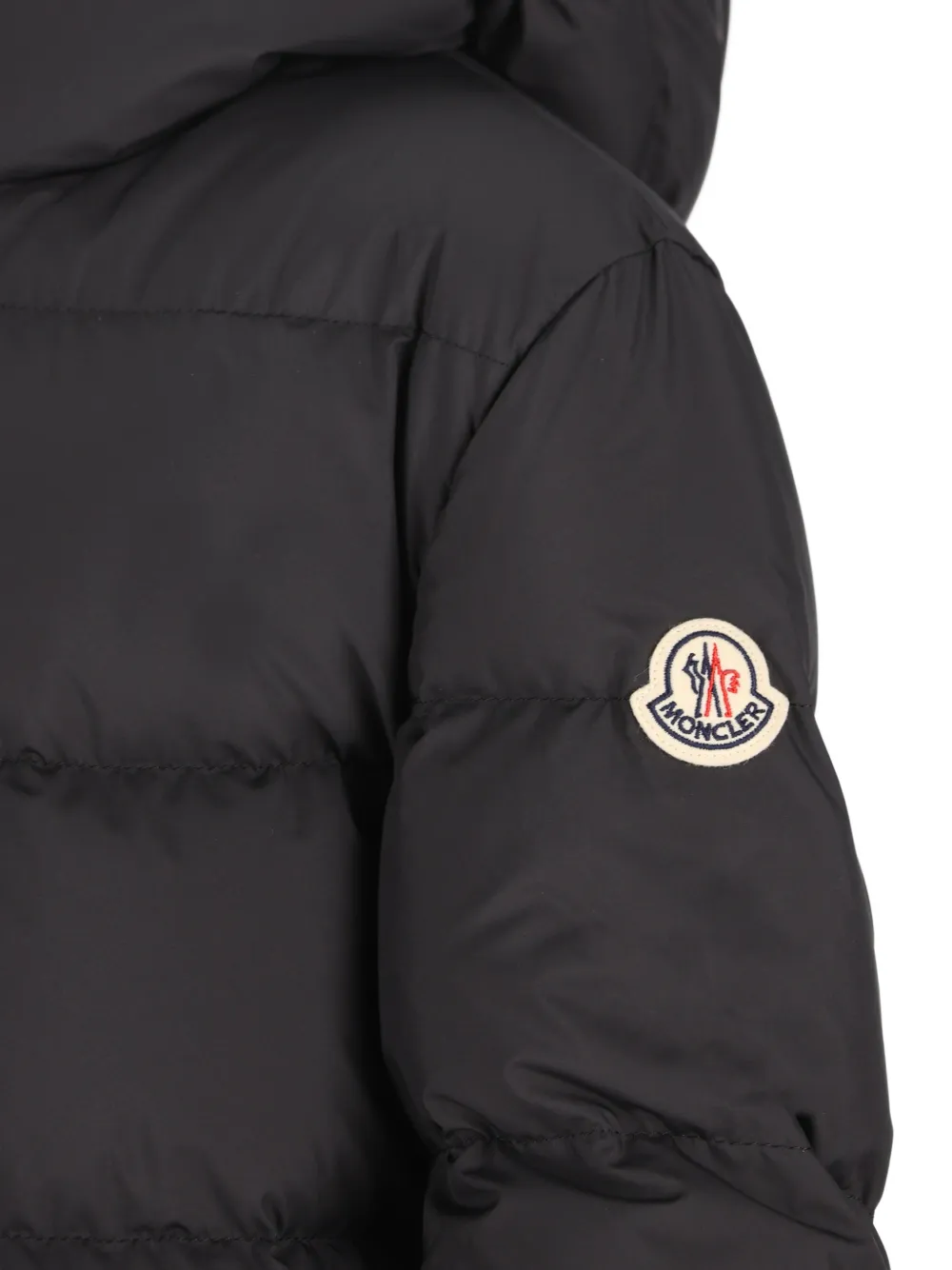 Moncler Enfant Gevoerd jack met capuchon Zwart