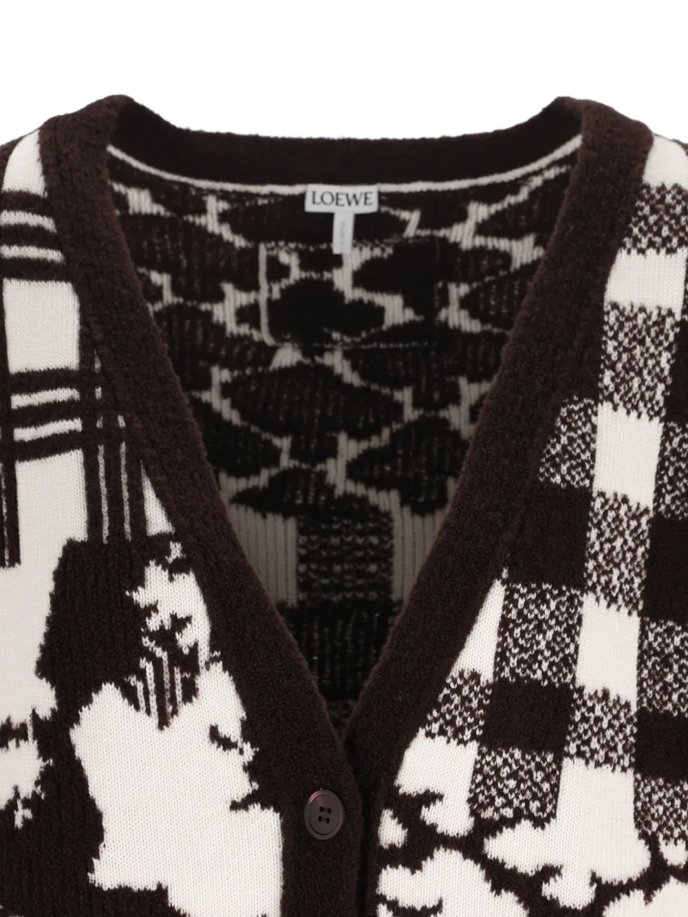 LOEWE x Cosima Von Bonin intarsia-knit cardigan Bruin