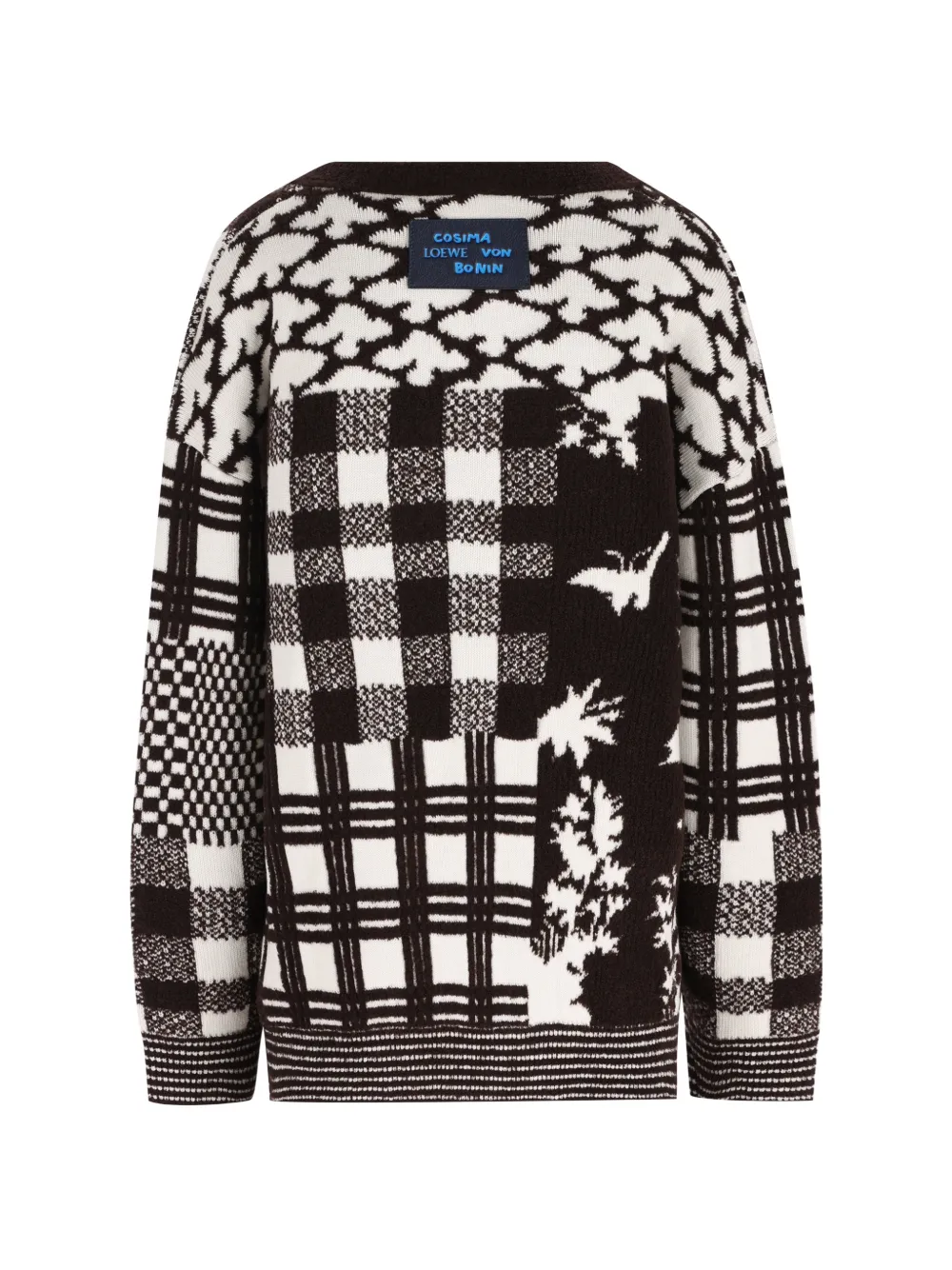 LOEWE x Cosima Von Bonin intarsia-knit cardigan Bruin