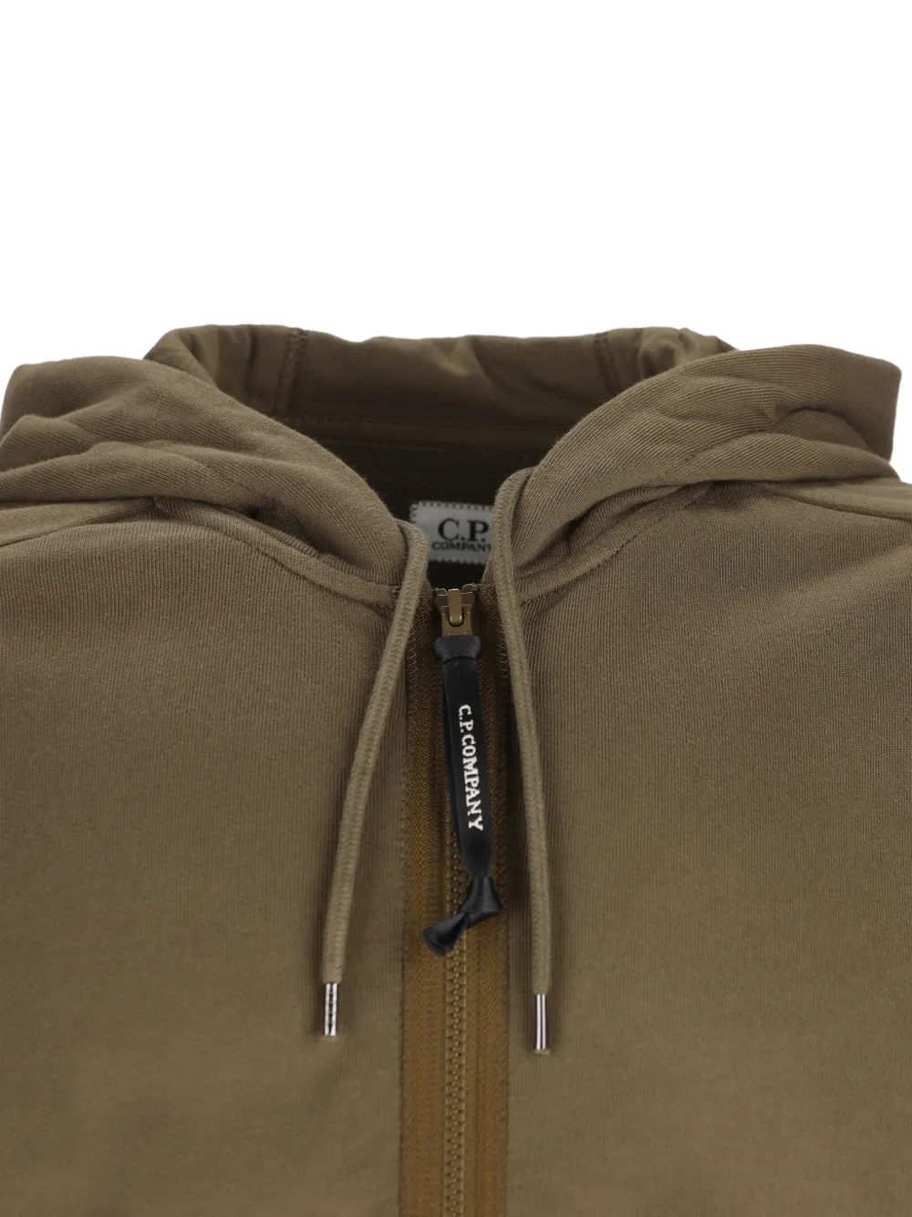 C.P. Company Hoodie met Lens-detail en rits Groen