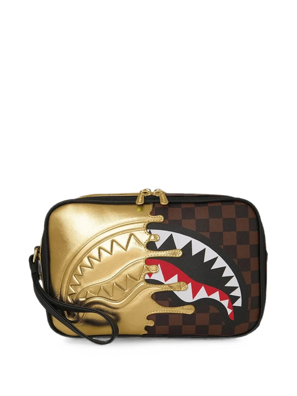Sprayground Sharks In Paris Gold Drip toilettas Geel