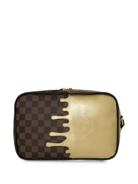 Sprayground Sharks In Paris Gold Drip wash bag