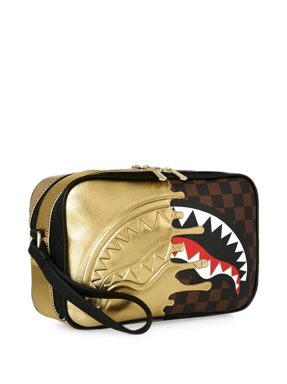 Sprayground Sharks In Paris Gold Drip toilettas Geel