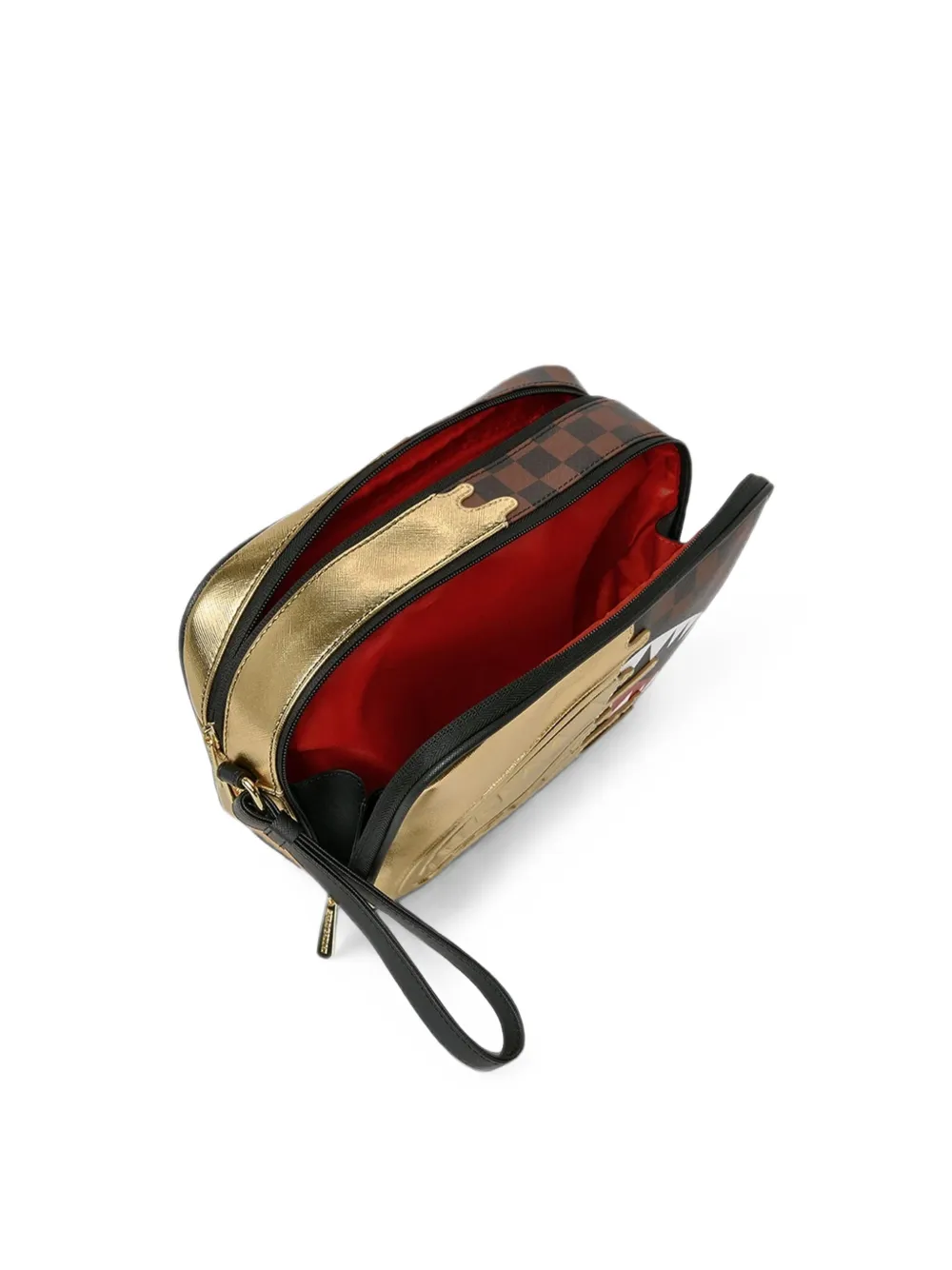 Sprayground Sharks In Paris Gold Drip toilettas Geel