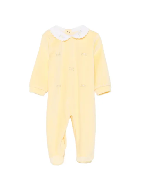Siola embroidered scalloped-collar pajamas