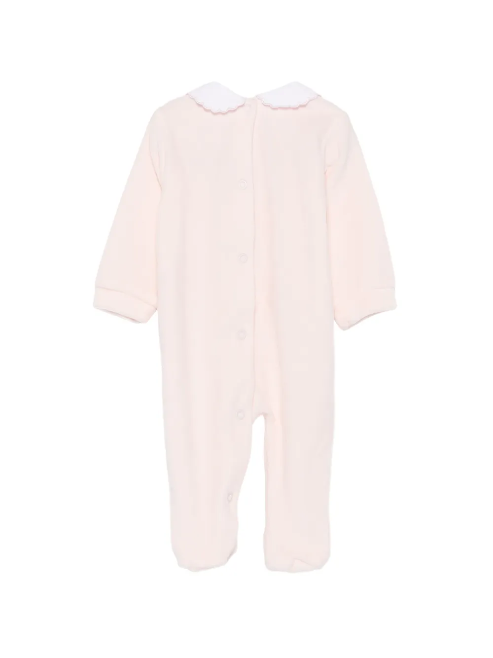 Siola floral-embroidered scalloped-collar pajamas Roze