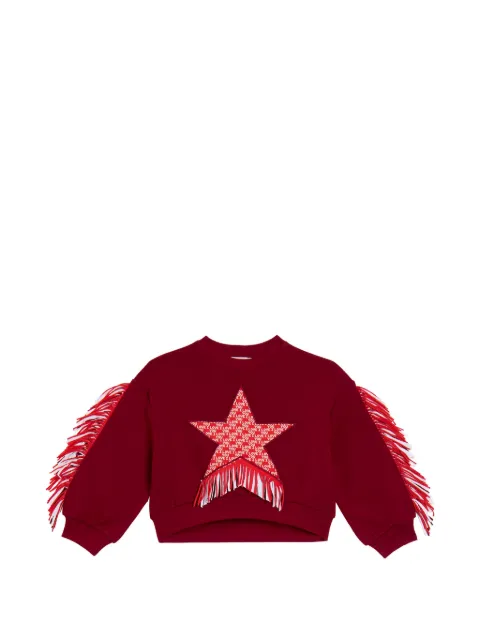 Stella McCartney Kids fringe-detail cropped sweatshirt