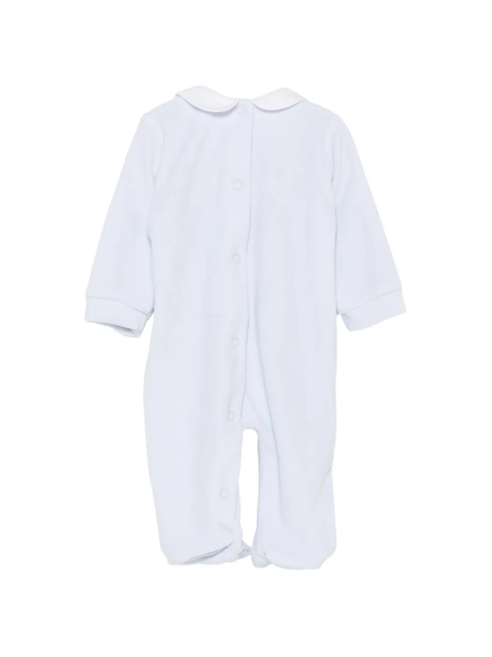 Siola smocked embroidered-collar romper Blauw