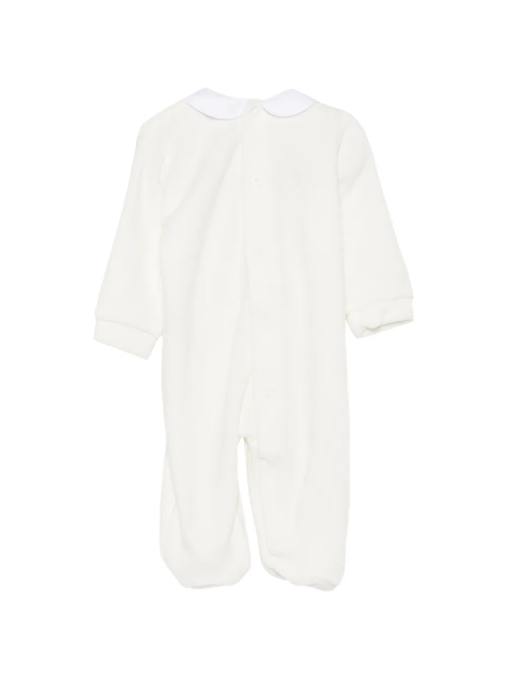 Siola smocked Peter Pan collar sleepsuit Wit