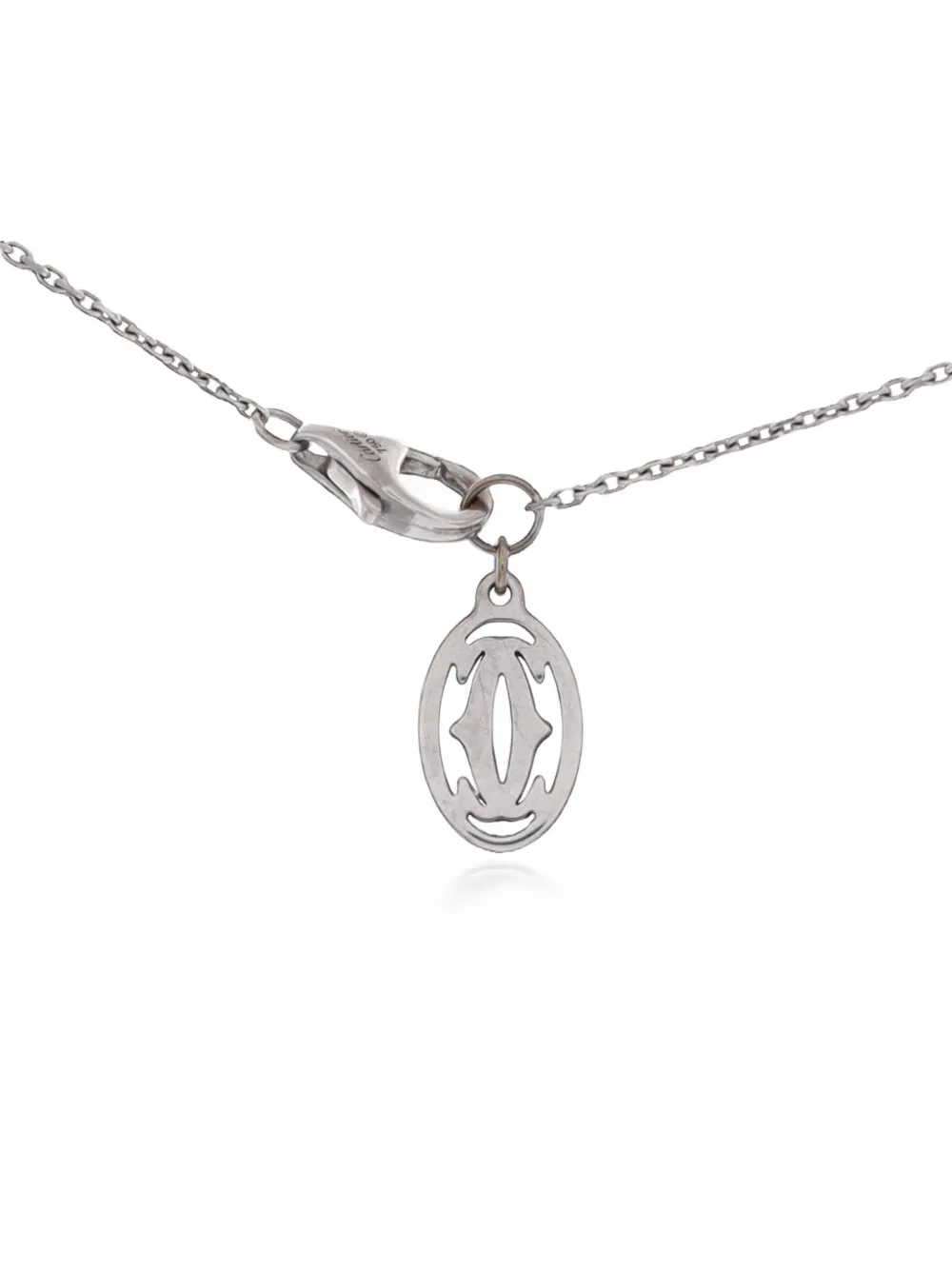 Cartier Cross Pendant 18K White Gold with Diamonds necklace - Argento