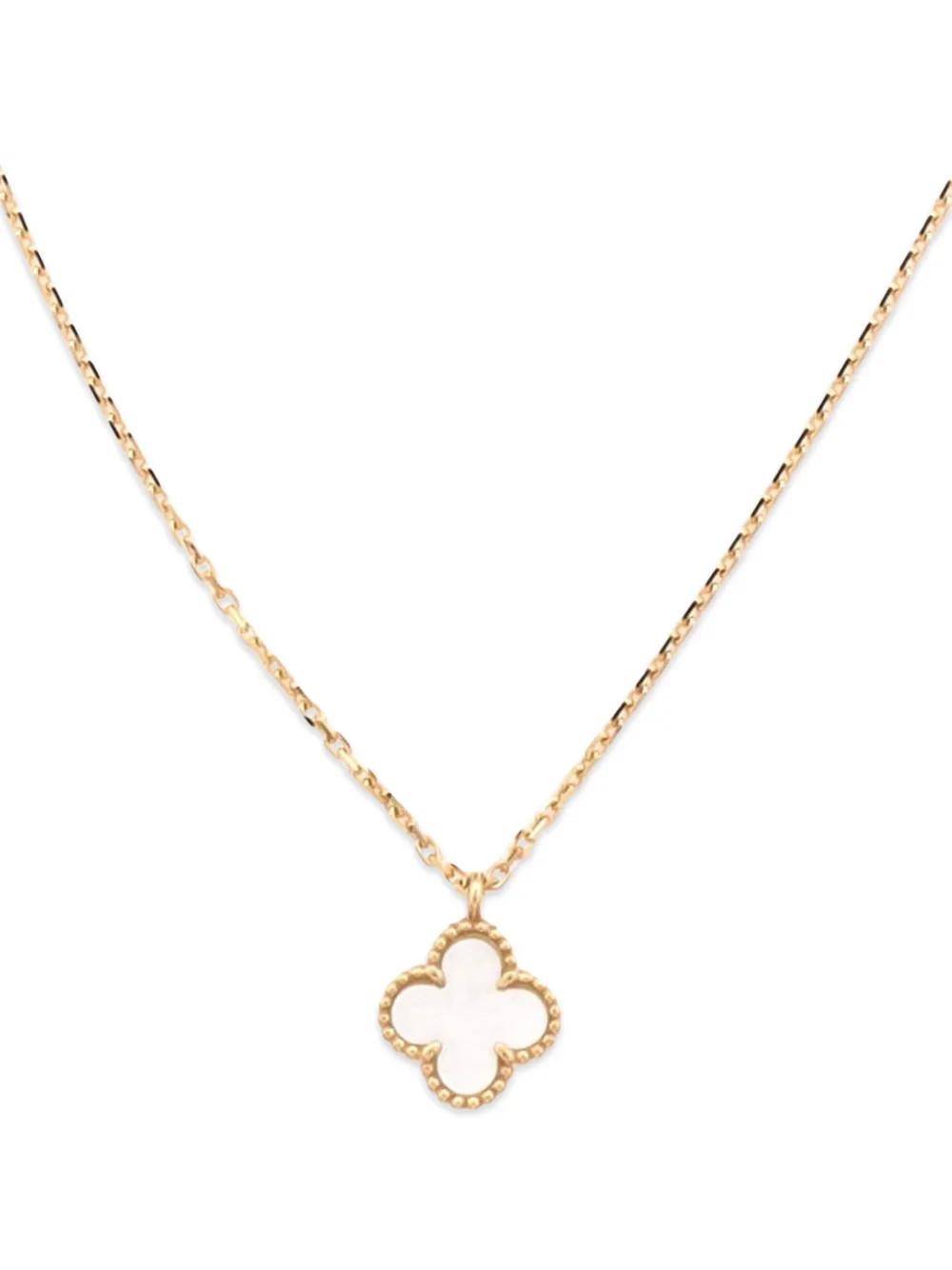Van Cleef & Arpels Pre-Owned Sweet Alhambra Pendant 18K Yellow Gold and Mother of Pearl necklace - Oro
