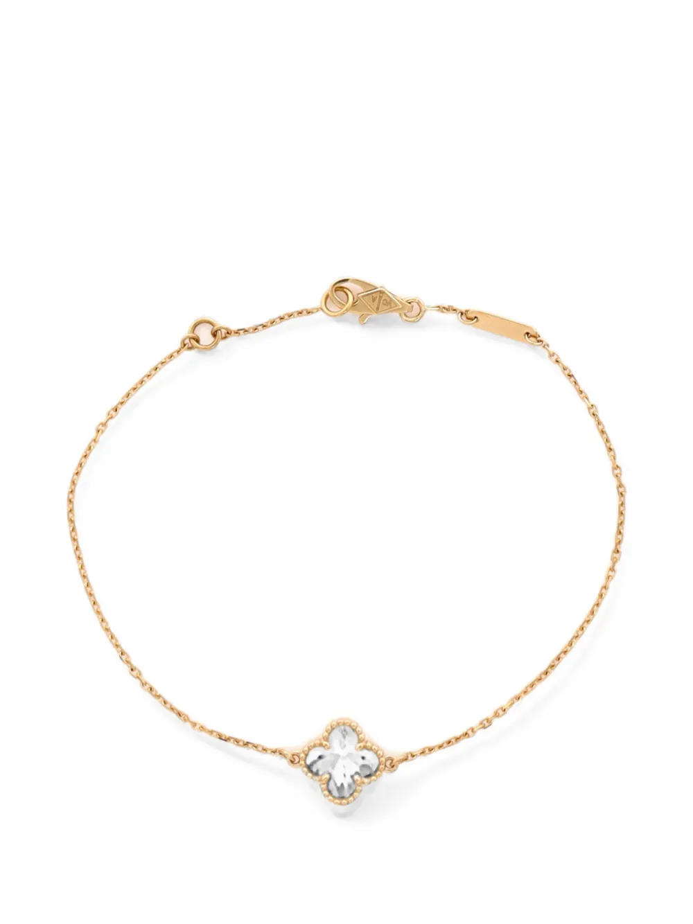 Van Cleef & Arpels Pre-Owned Sweet Alhambra 18K Yellow Gold and Mother of Pearl bracelet - Oro