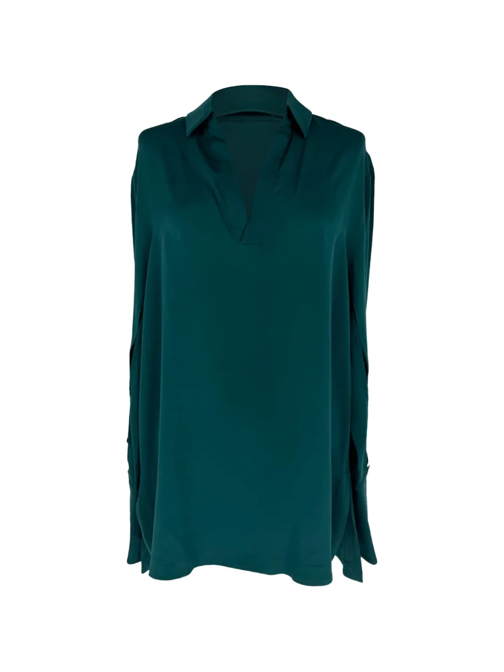 Max Mara V-neck cotton blouse - Verde