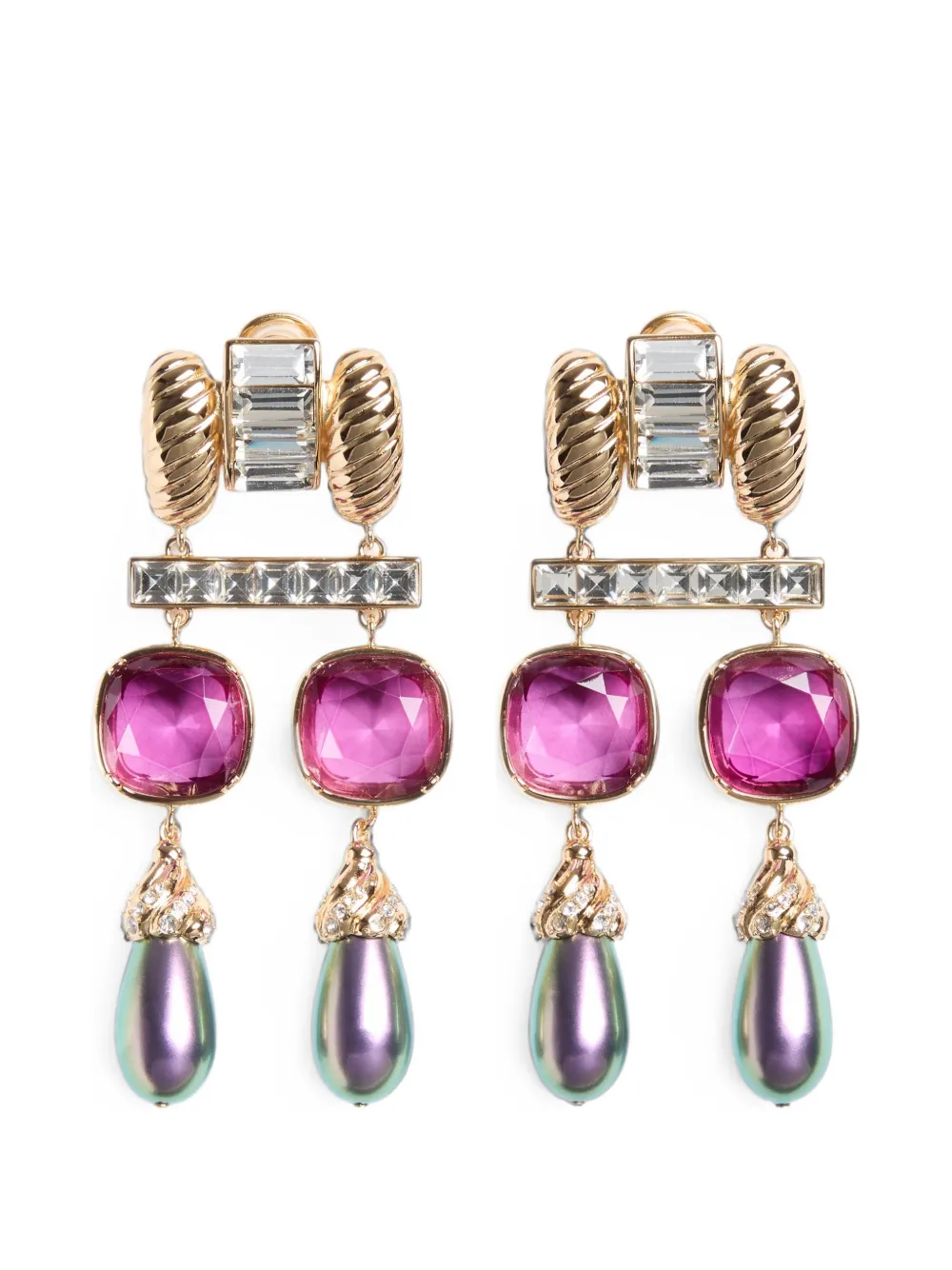 Valentino Garavani Hypergoutte crystal-embellished earrings - Oro