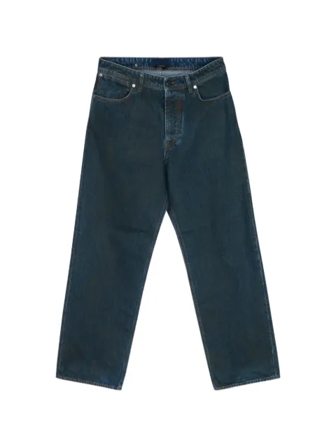 Stone Island logo-patch straight-leg jeans