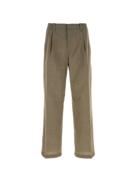 OUR LEGACY Still pleated melange-effect trousers