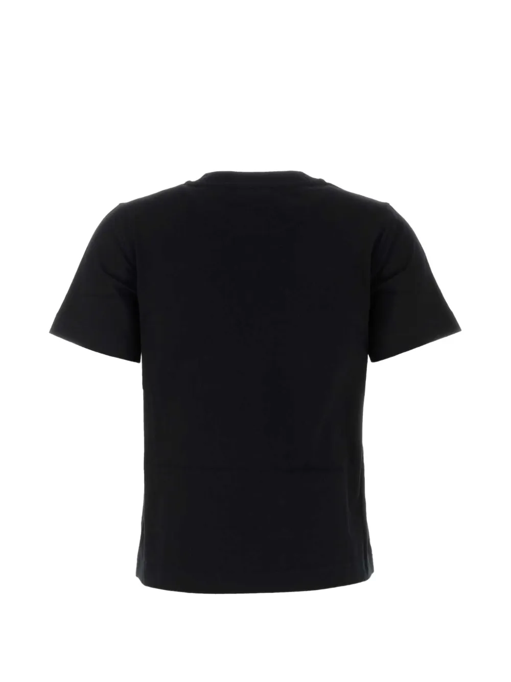 Burberry Check cashmere patch cotton T-shirt Zwart