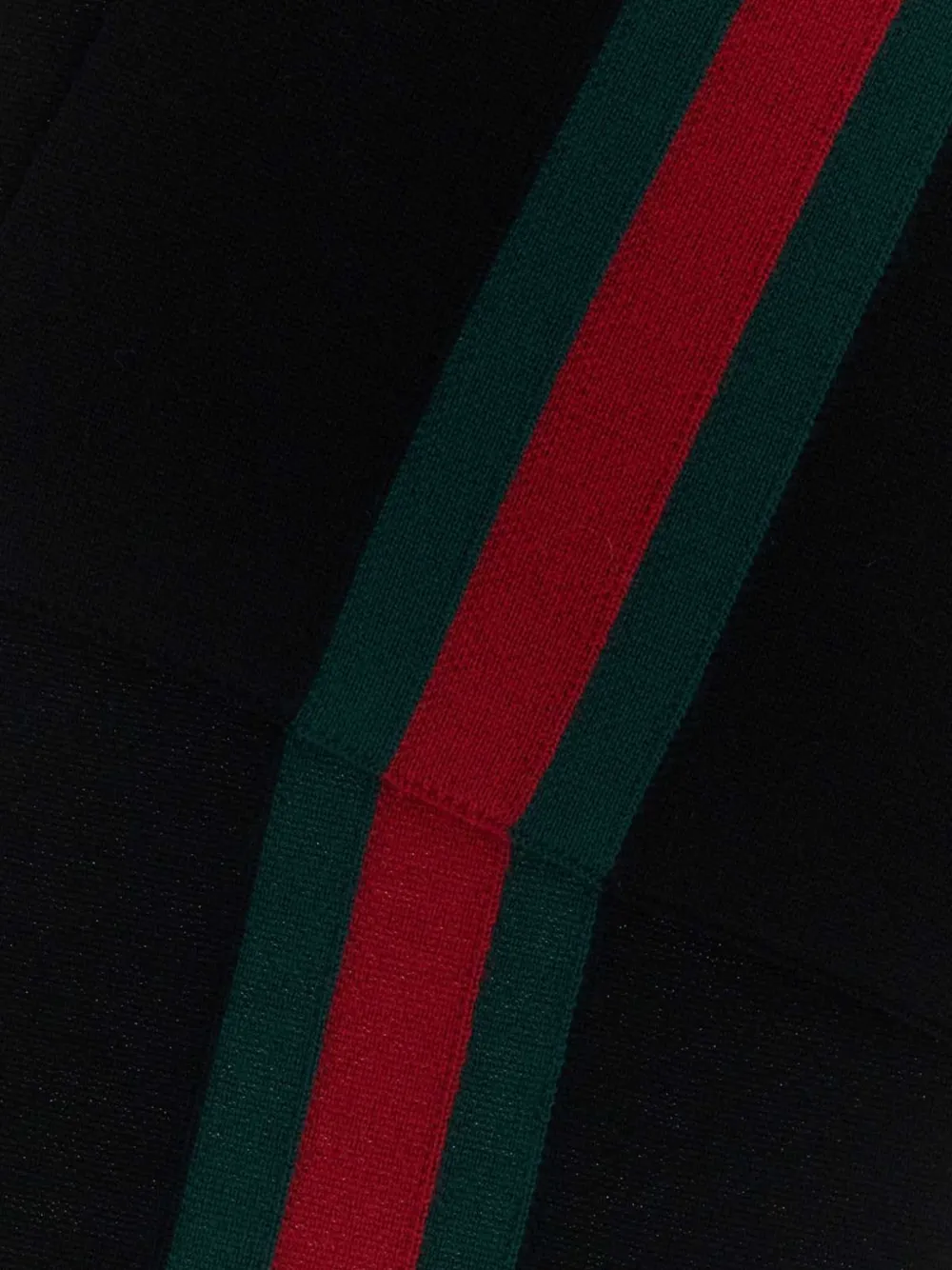 Gucci Sjaal met logo-patch en Web-streep Zwart