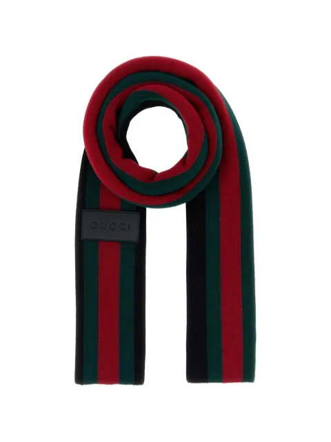 Gucci وشاح بشارة شعار الماركة وخطوط ويب