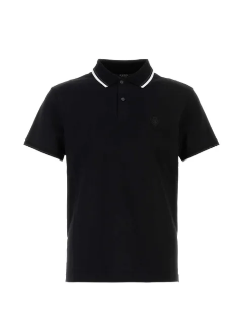 Gucci logo-embroidered tipped polo shirt