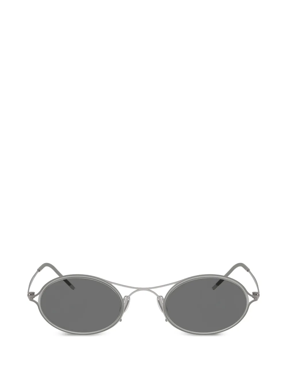 Giorgio Armani Sonnenbrille mit ovalem Gestell - Grau