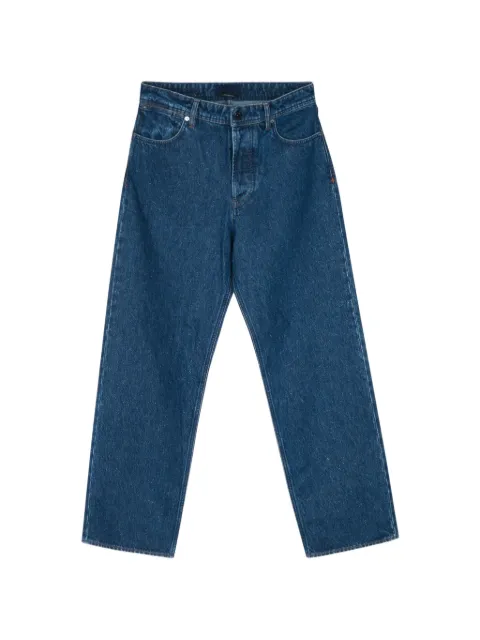 Stone Island logo-patch straight-leg jeans