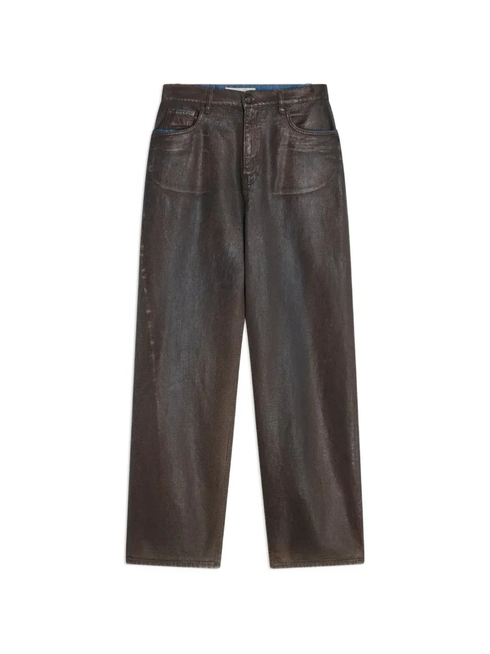 Semicouture Ottoline coated jeans - Marrone