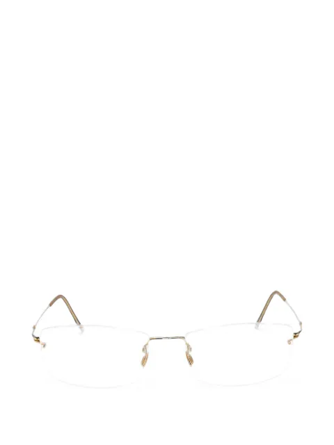 Lindberg Spirit diamond-embellished rectangle-frame glasses