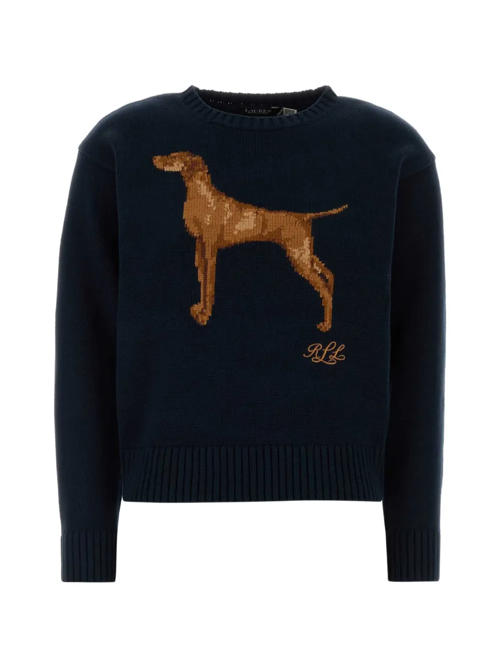 Polo Ralph Lauren intarsia-knit vizsla cotton sweater