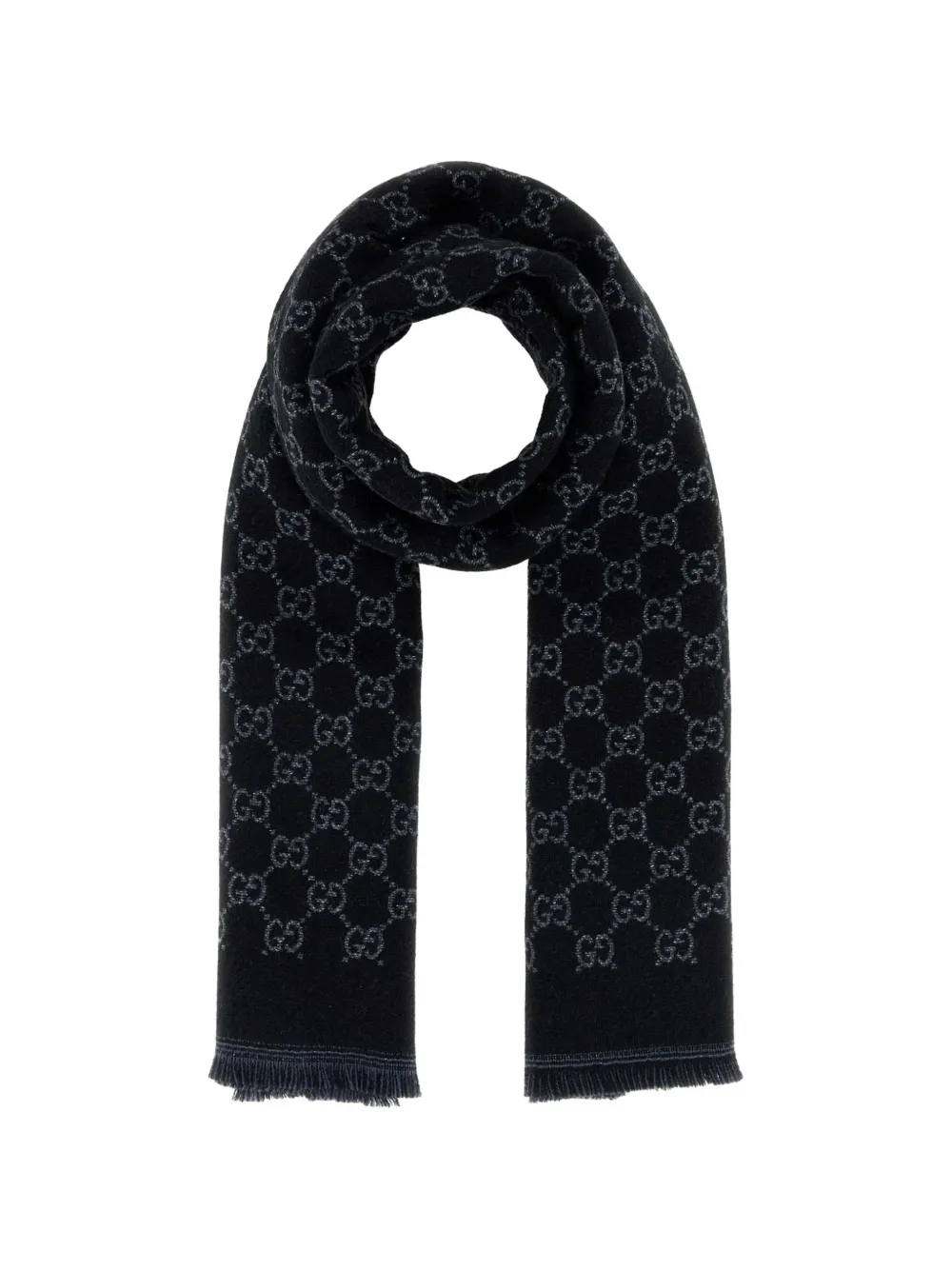 Gucci GG Supreme fringed scarf