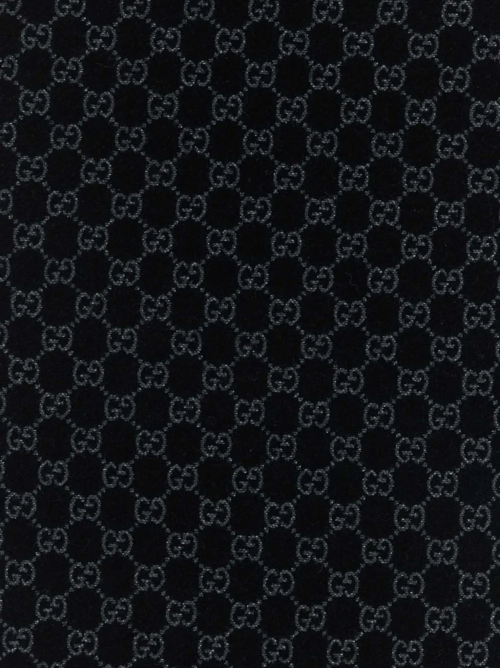 Gucci GG Supreme sjaal met franje Zwart