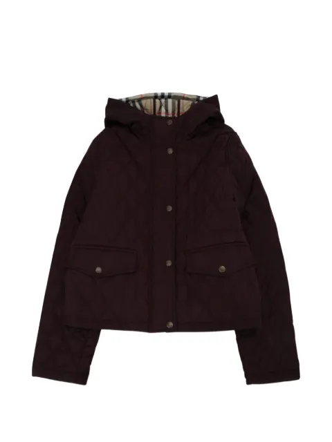 Burberry Kids Pembroke quilted hooded jacket