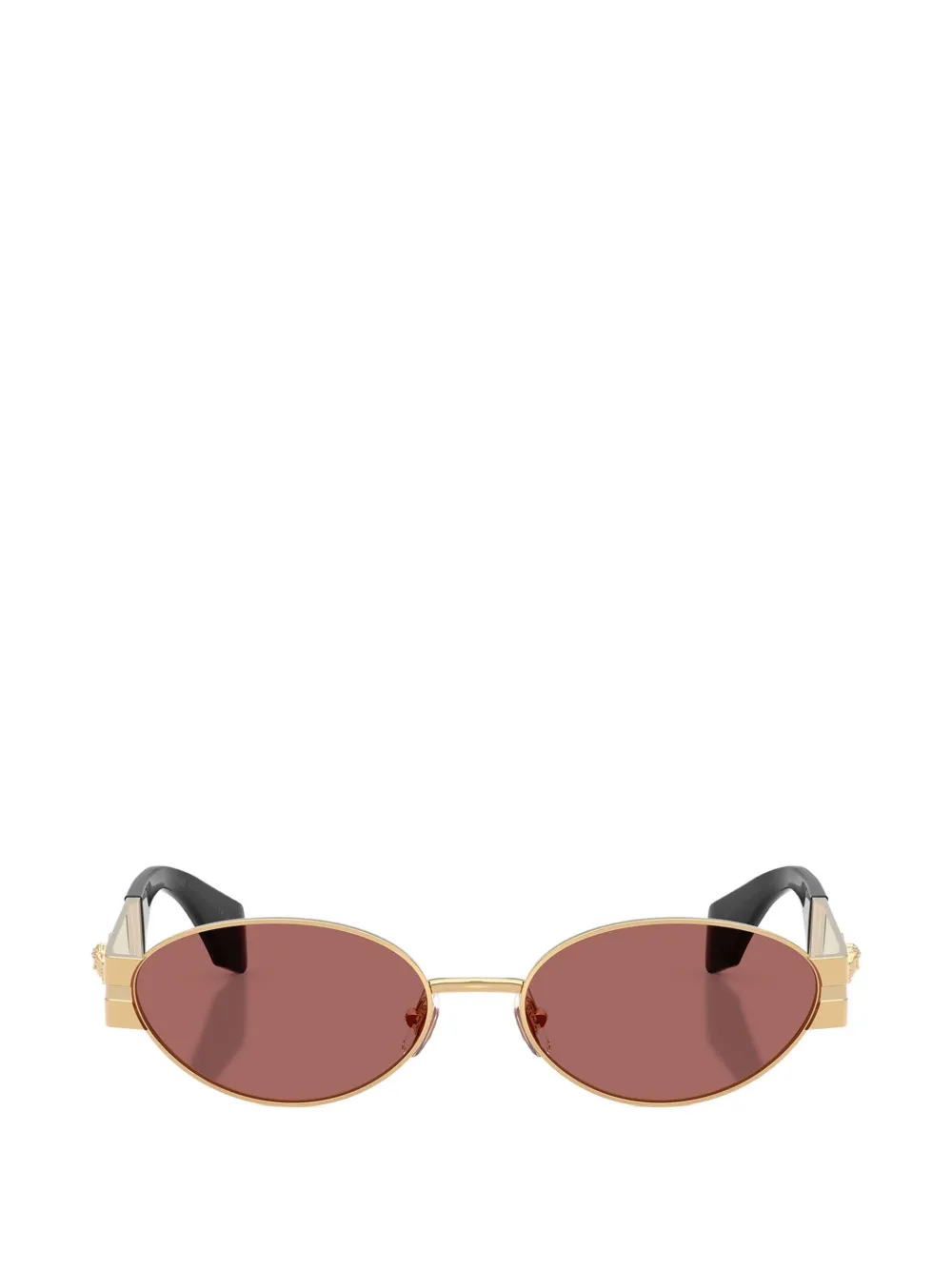 Versace Eyewear Medusa-plaque oval-frame sunglasses Goud