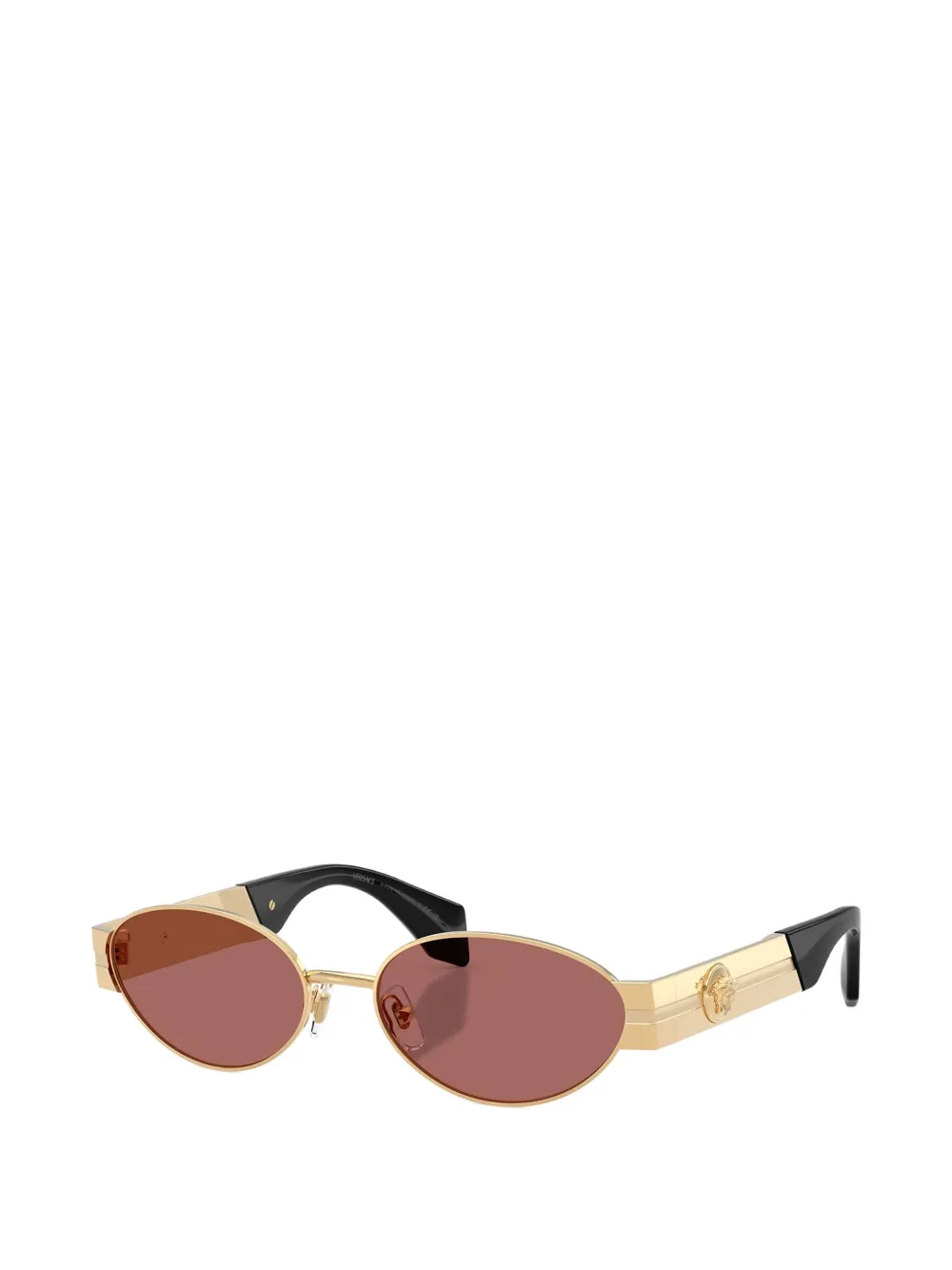 Versace Eyewear Medusa-plaque oval-frame sunglasses Goud