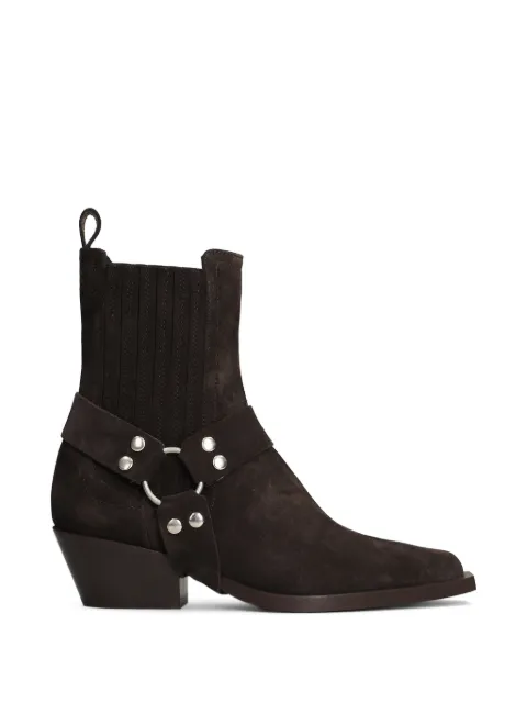Bibi Lou harness-detail suede cowboy boots