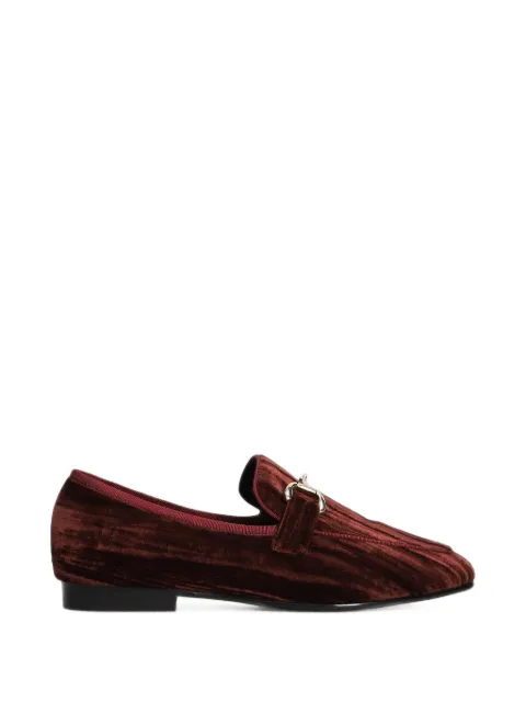 Bibi Lou Ashe horsebit-detail velvet loafers