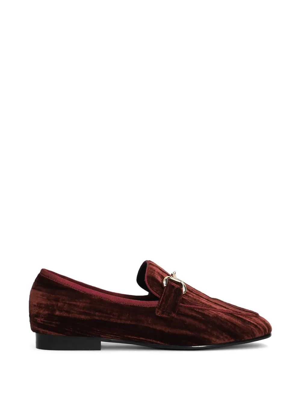Bibi Lou Ashe horsebit-detail velvet loafers