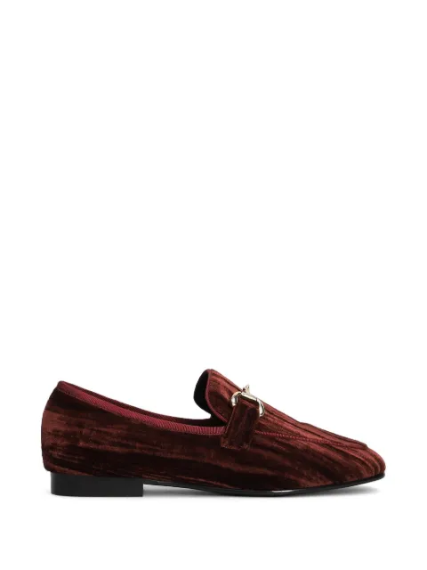 Bibi Lou Ashe horsebit-detail velvet loafers