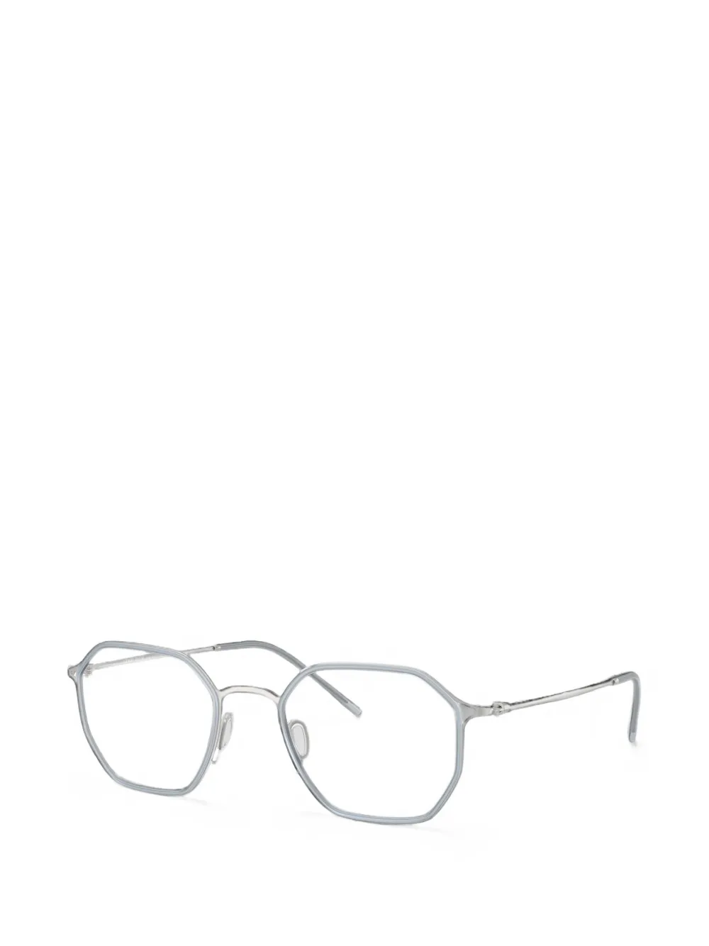 Giorgio Armani Zonnebril met geometrisch montuur Zilver