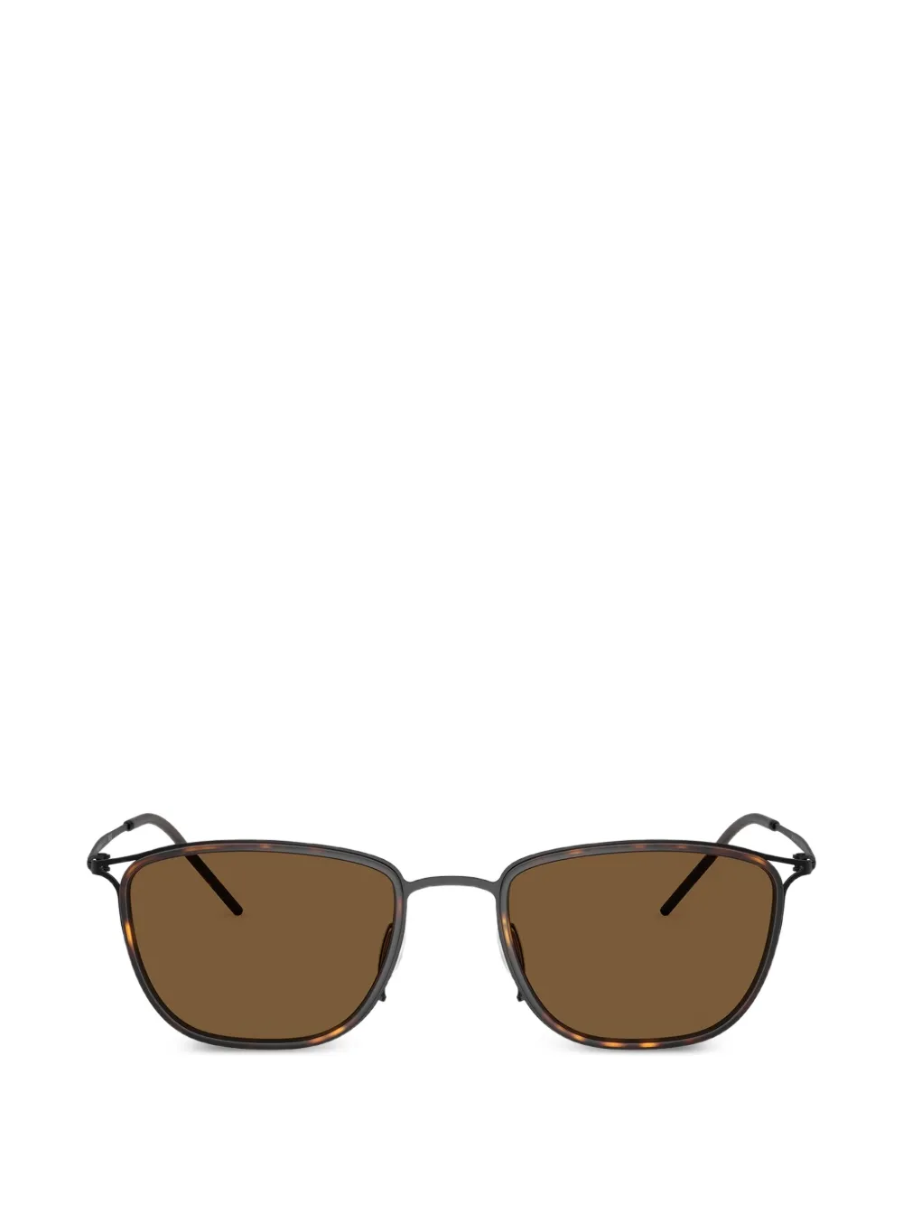 Giorgio Armani Eckige Sonnenbrille in Schildpattoptik - Braun
