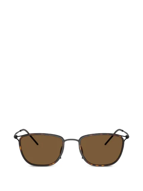 Giorgio Armani tortoiseshell-effect rectangle-frame sunglasses